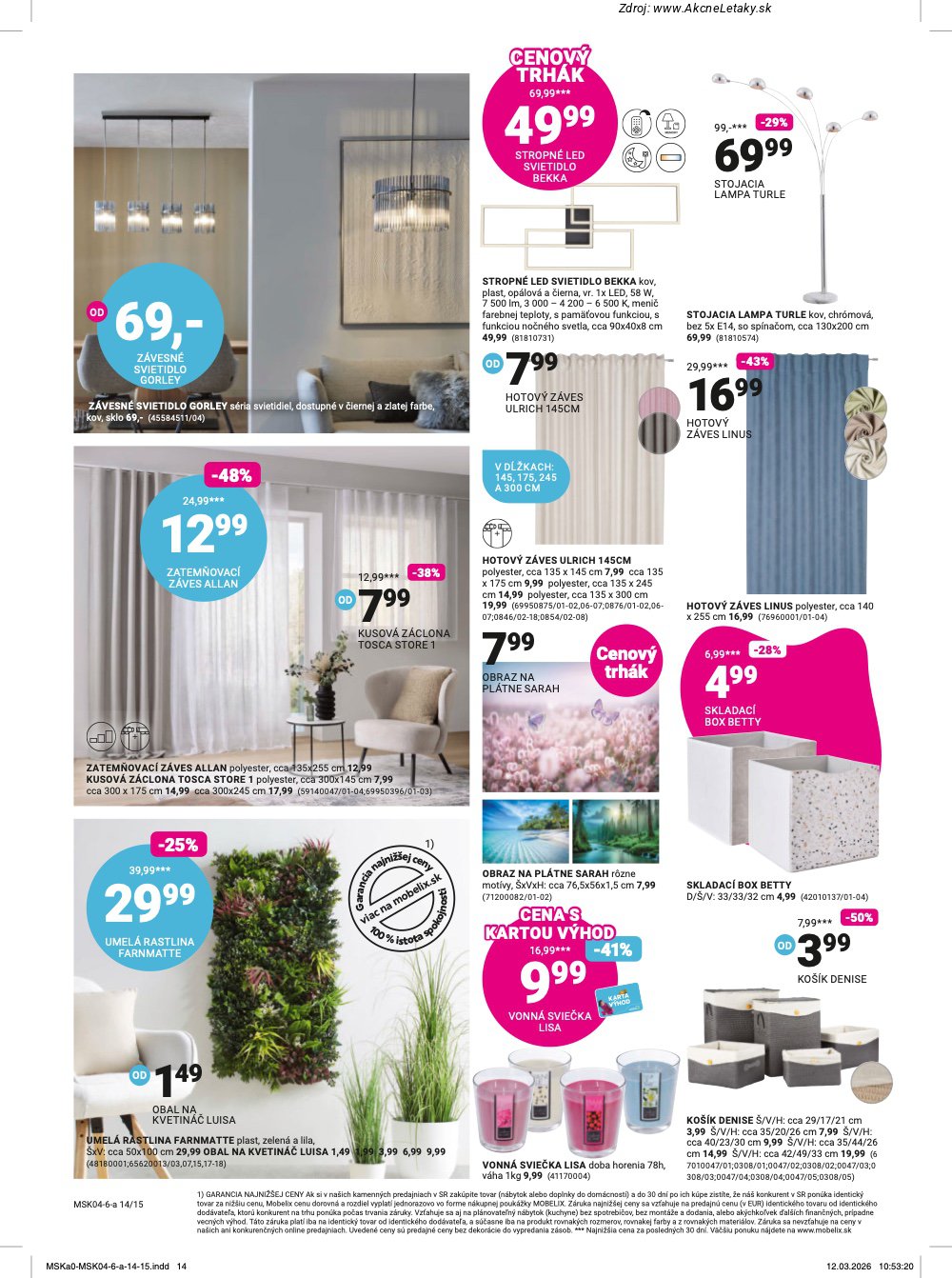 Leták Möbelix (6. 4. - 10. 5. 2026) - strana 14 z 16