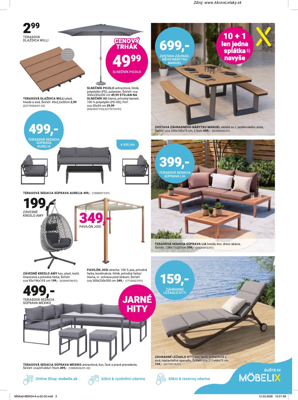 Leták Möbelix (6. 4. - 10. 5. 2026) - strana 3 z 16