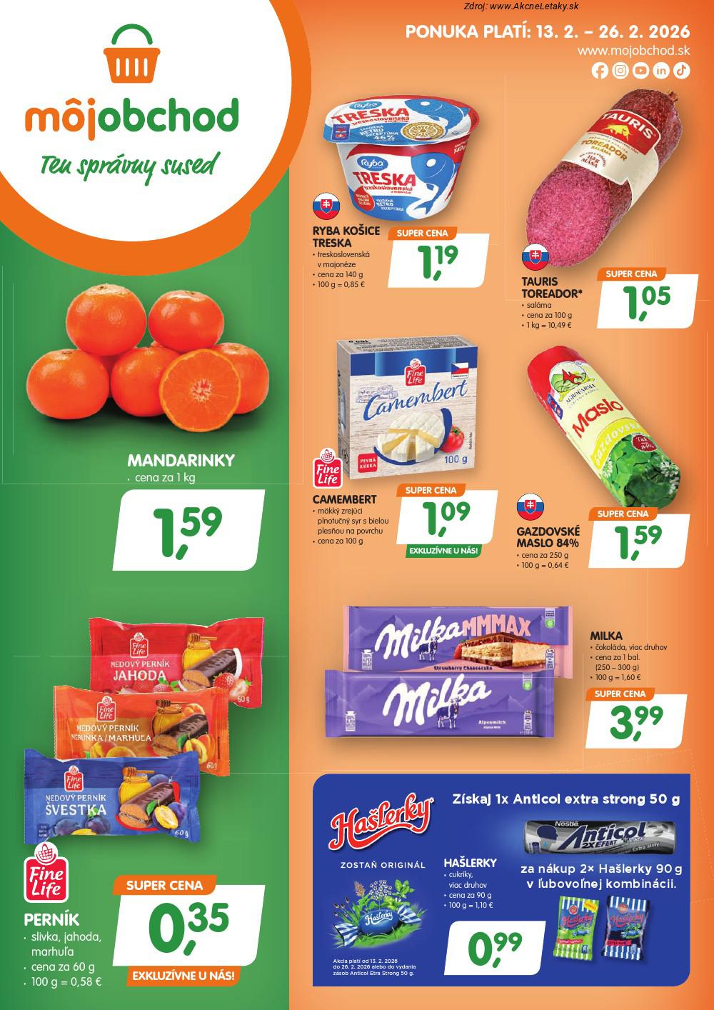 Leták Môj obchod - strana 1