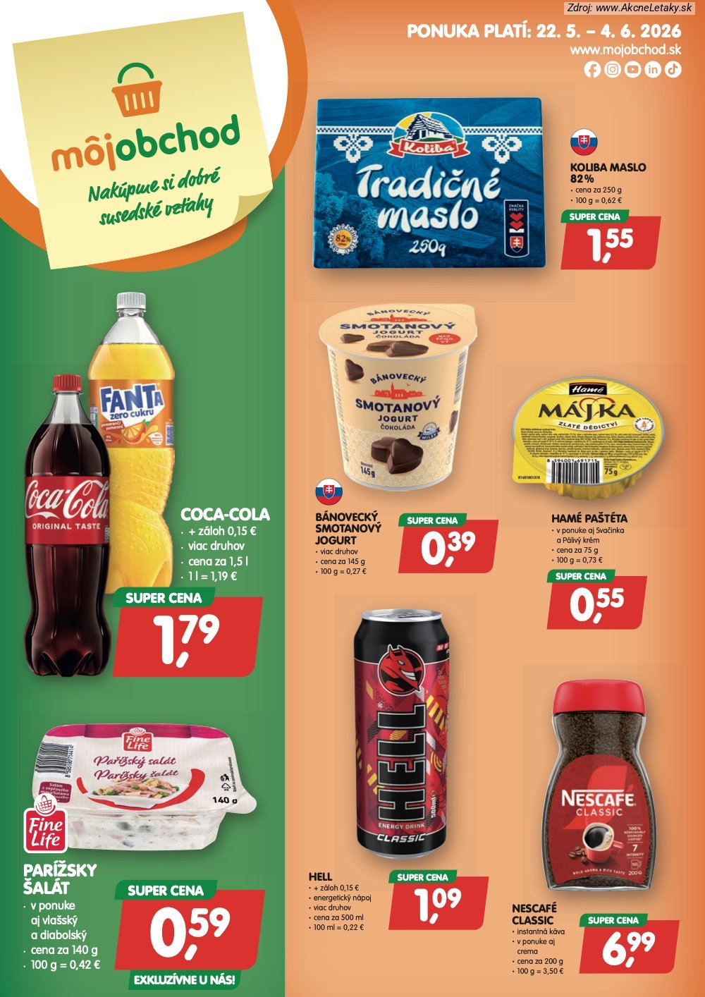 Leták Môj obchod - strana 1