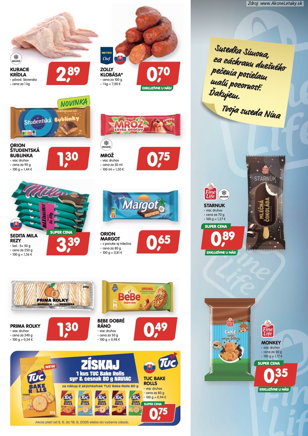 Leták Môj obchod (5. 6. - 18. 6. 2026) - strana 3 z 6
