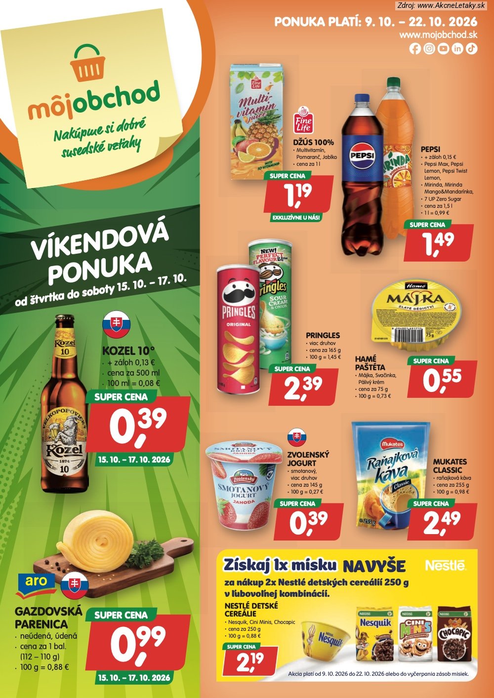Leták Môj obchod - strana 1