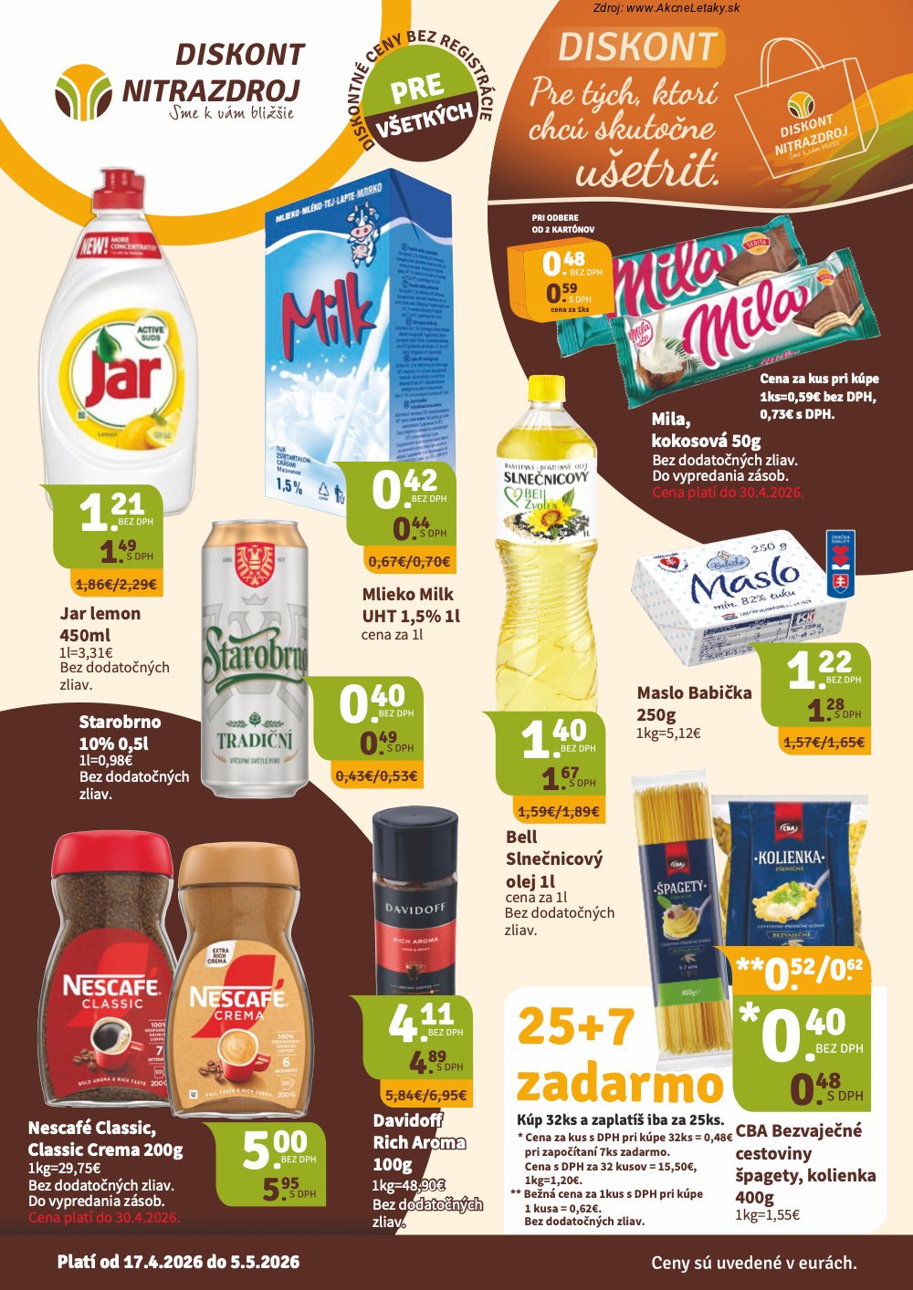Leták Nitrazdroj (17. 4. - 4. 5. 2026) - strana 1 z 8