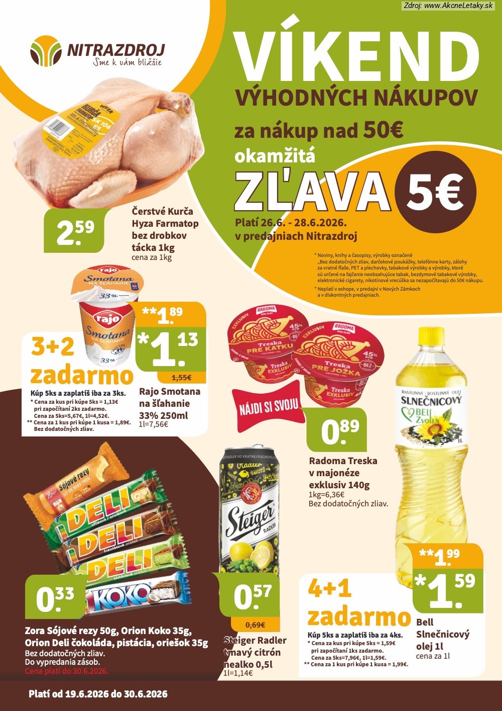 Leták Nitrazdroj (19. 6. - 30. 6. 2026) - strana 1 z 16