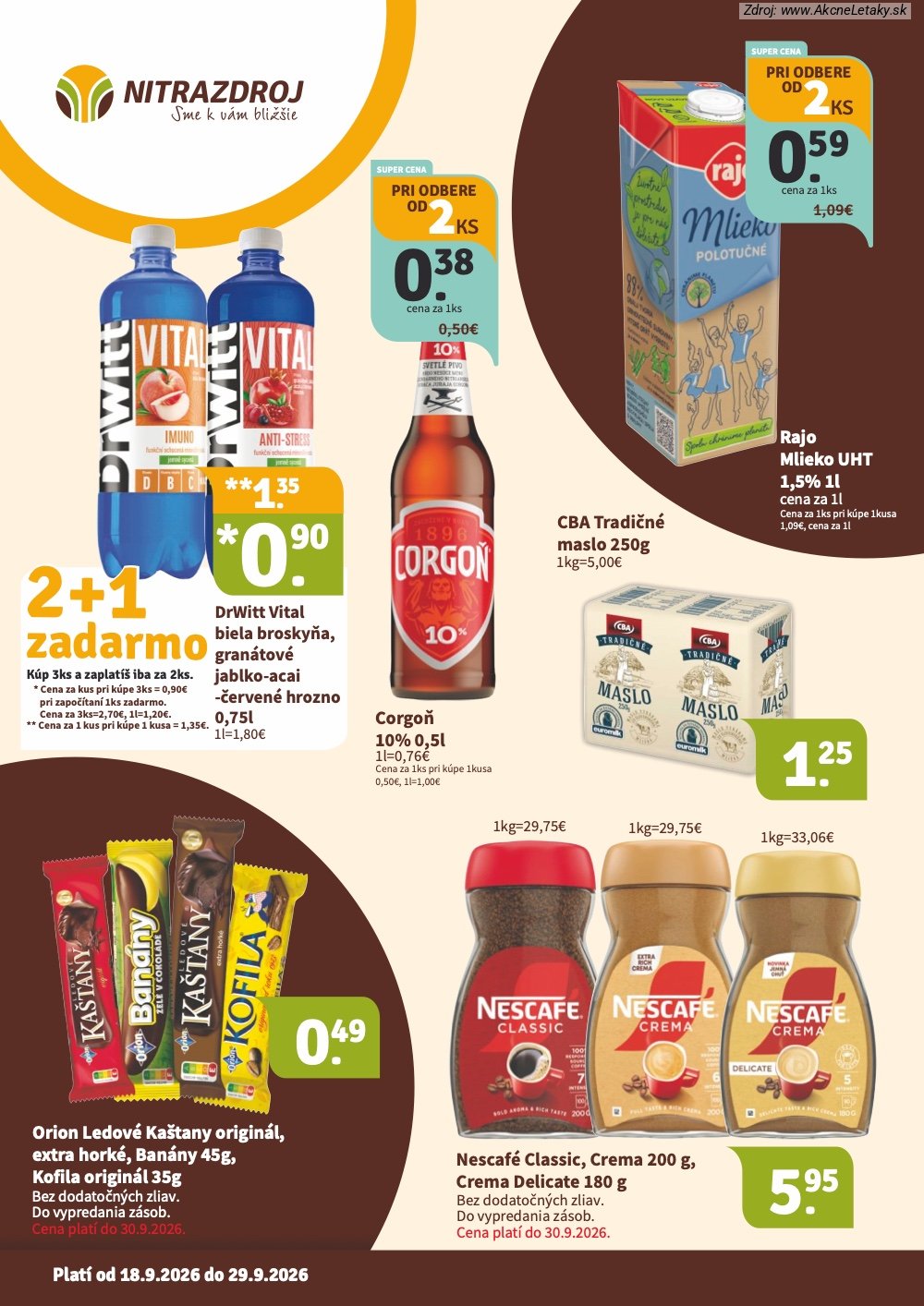 Leták Nitrazdroj (18. 9. - 29. 9. 2026) - strana 1 z 16