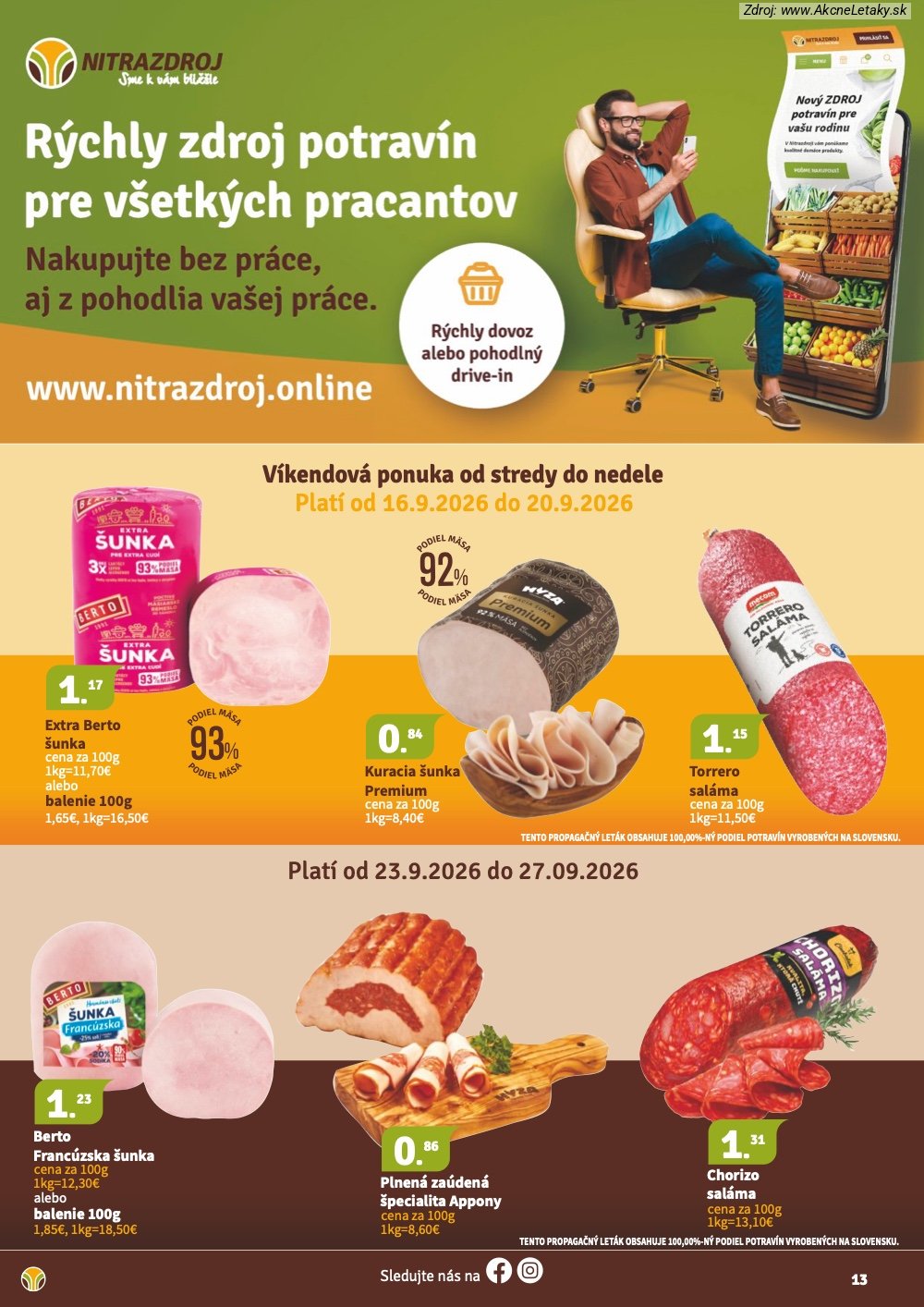 Leták Nitrazdroj (18. 9. - 29. 9. 2026) - strana 13 z 16