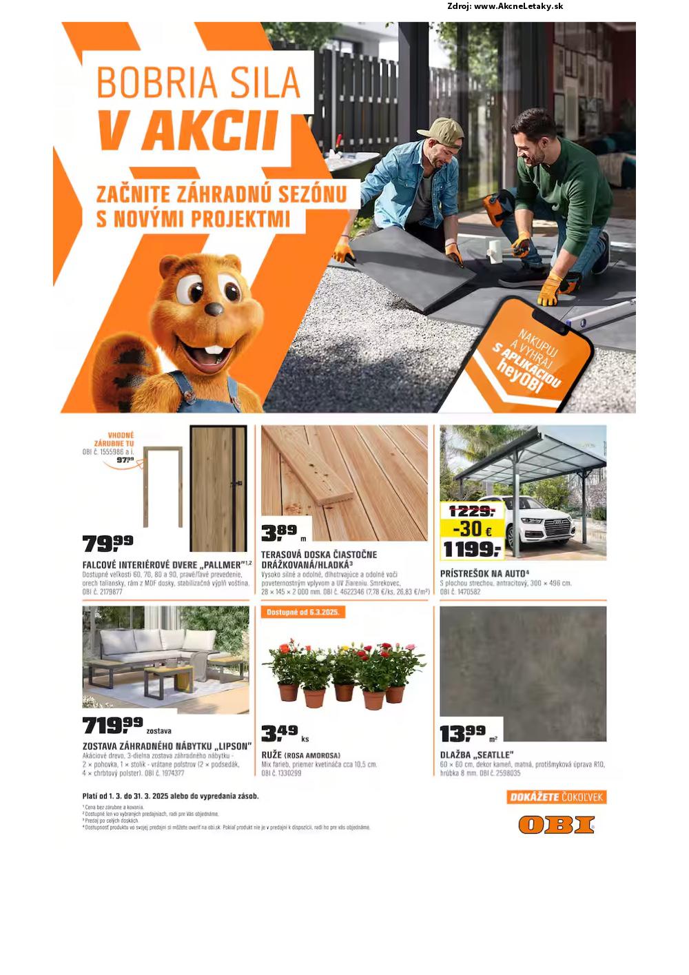 Leták OBI - strana 1