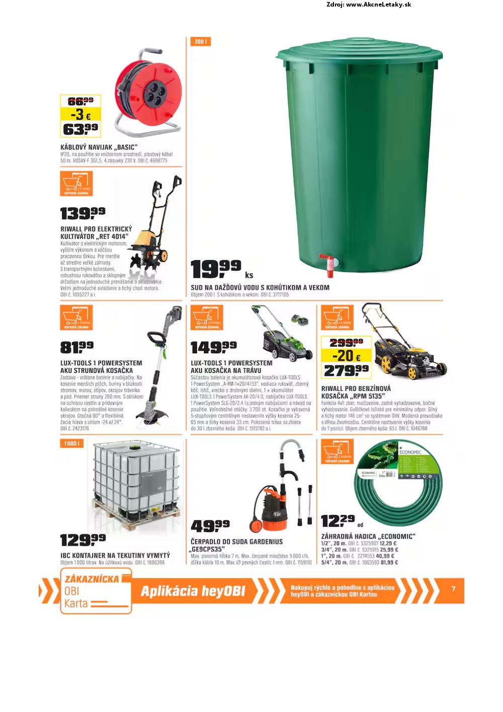 Leták OBI (1. 4. - 1. 5. 2025) - strana 7 z 16