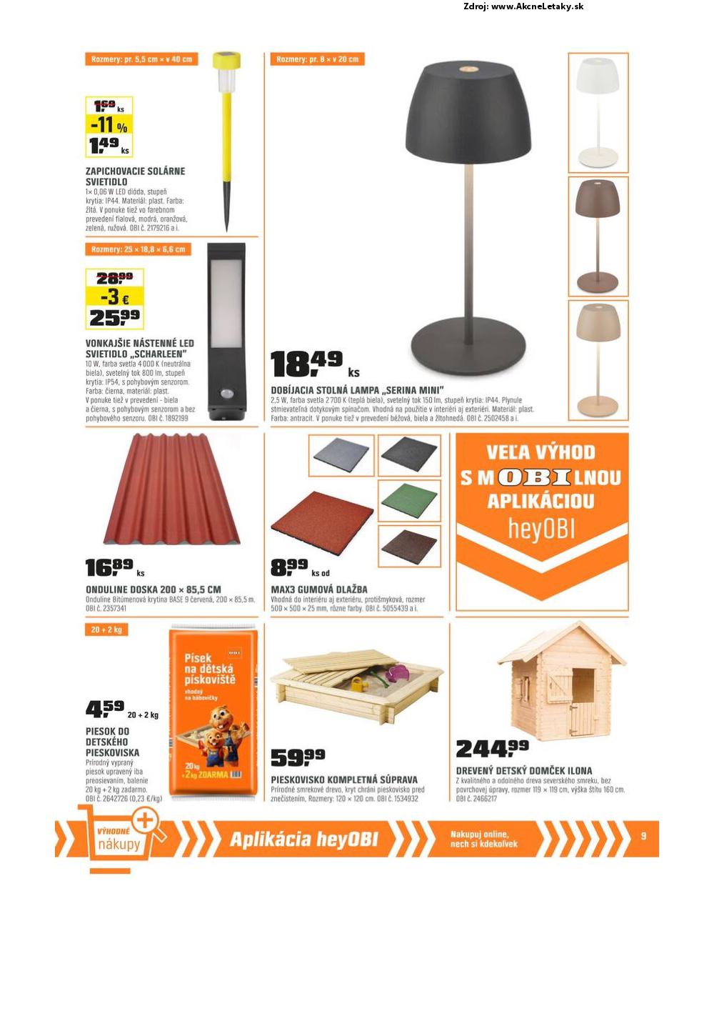 Leták OBI (1. 4. - 1. 5. 2025) - strana 9 z 16