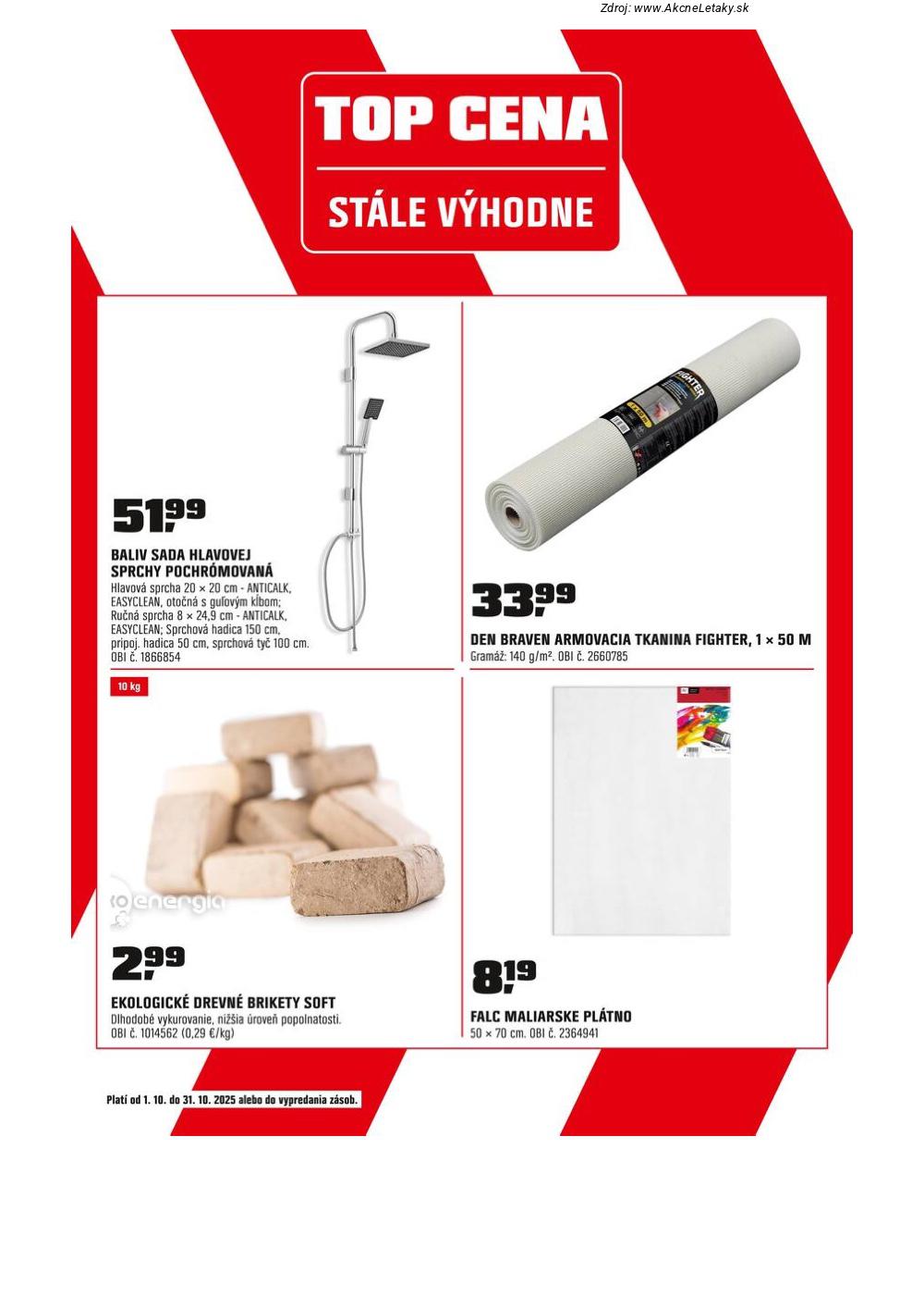 Leták OBI (2. 10. - 31. 10. 2025) - strana 19 z 20