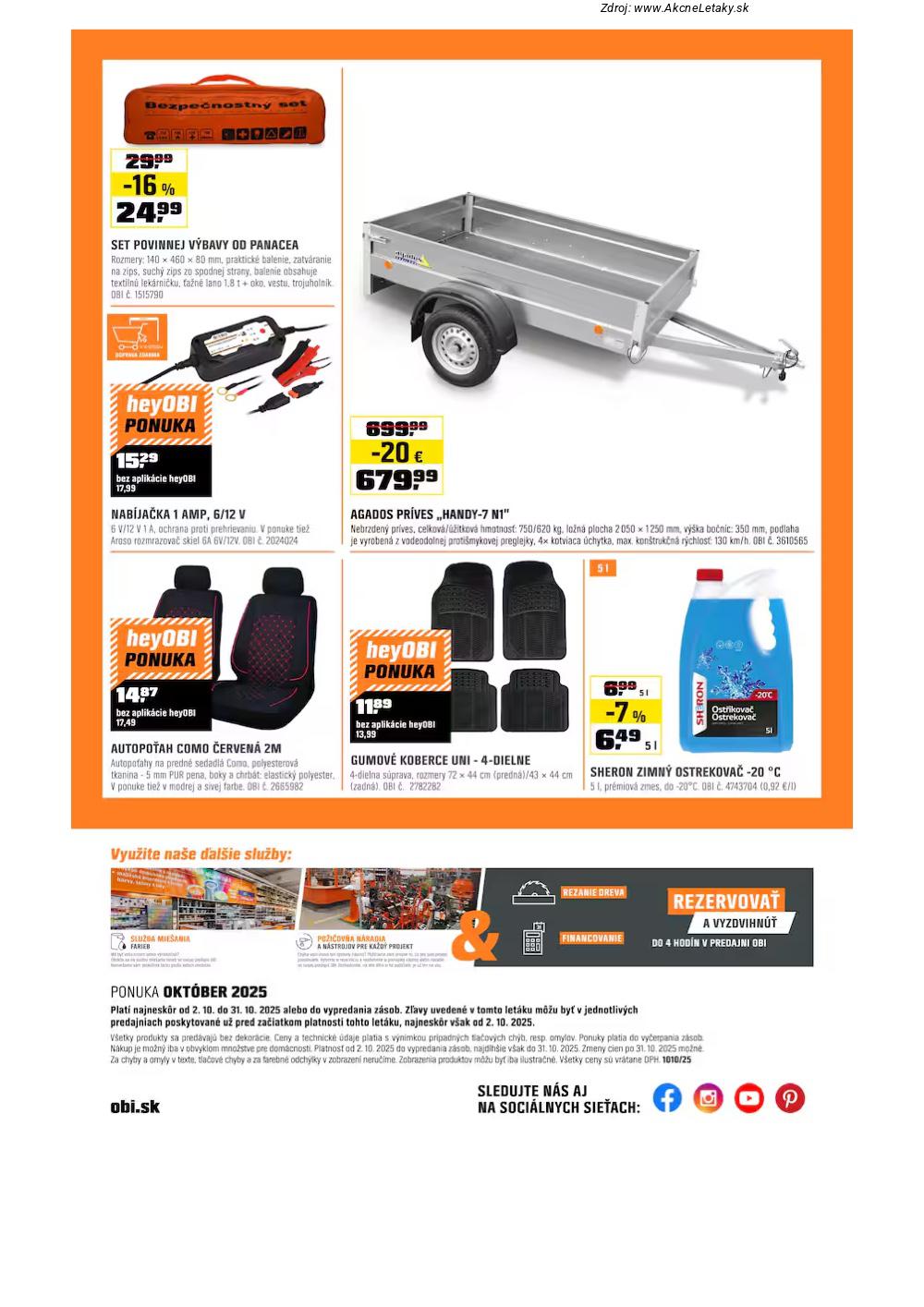 Leták OBI (2. 10. - 31. 10. 2025) - strana 20 z 20
