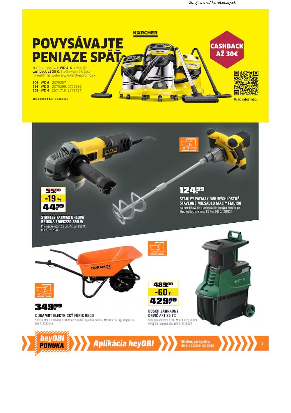 Leták OBI (2. 10. - 31. 10. 2025) - strana 7 z 20