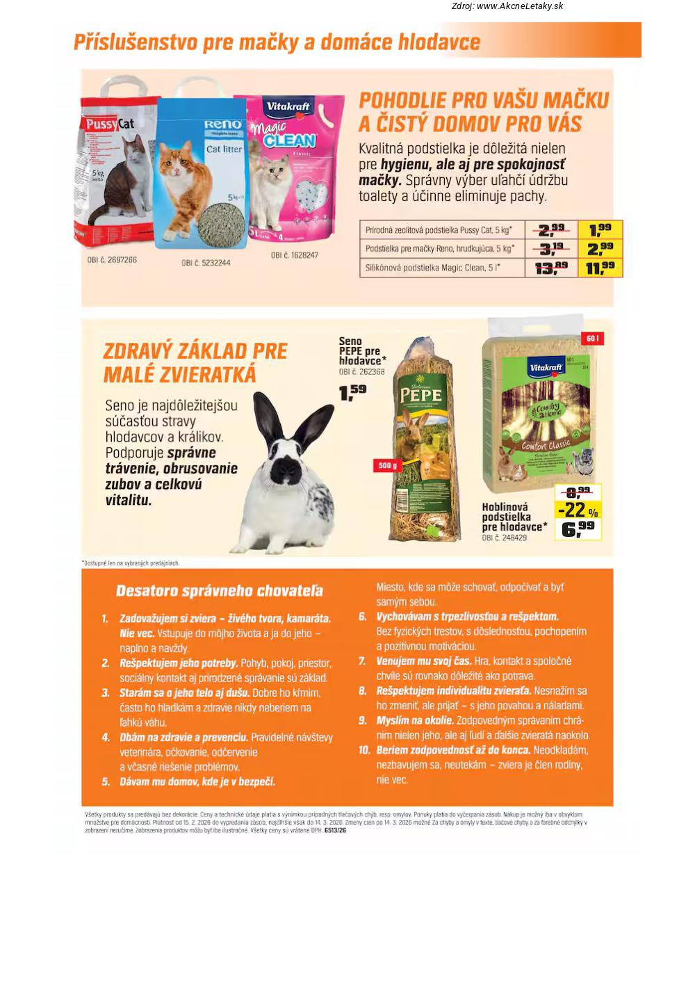 Leták OBI (15. 2. - 14. 3. 2026) - strana 6 z 6