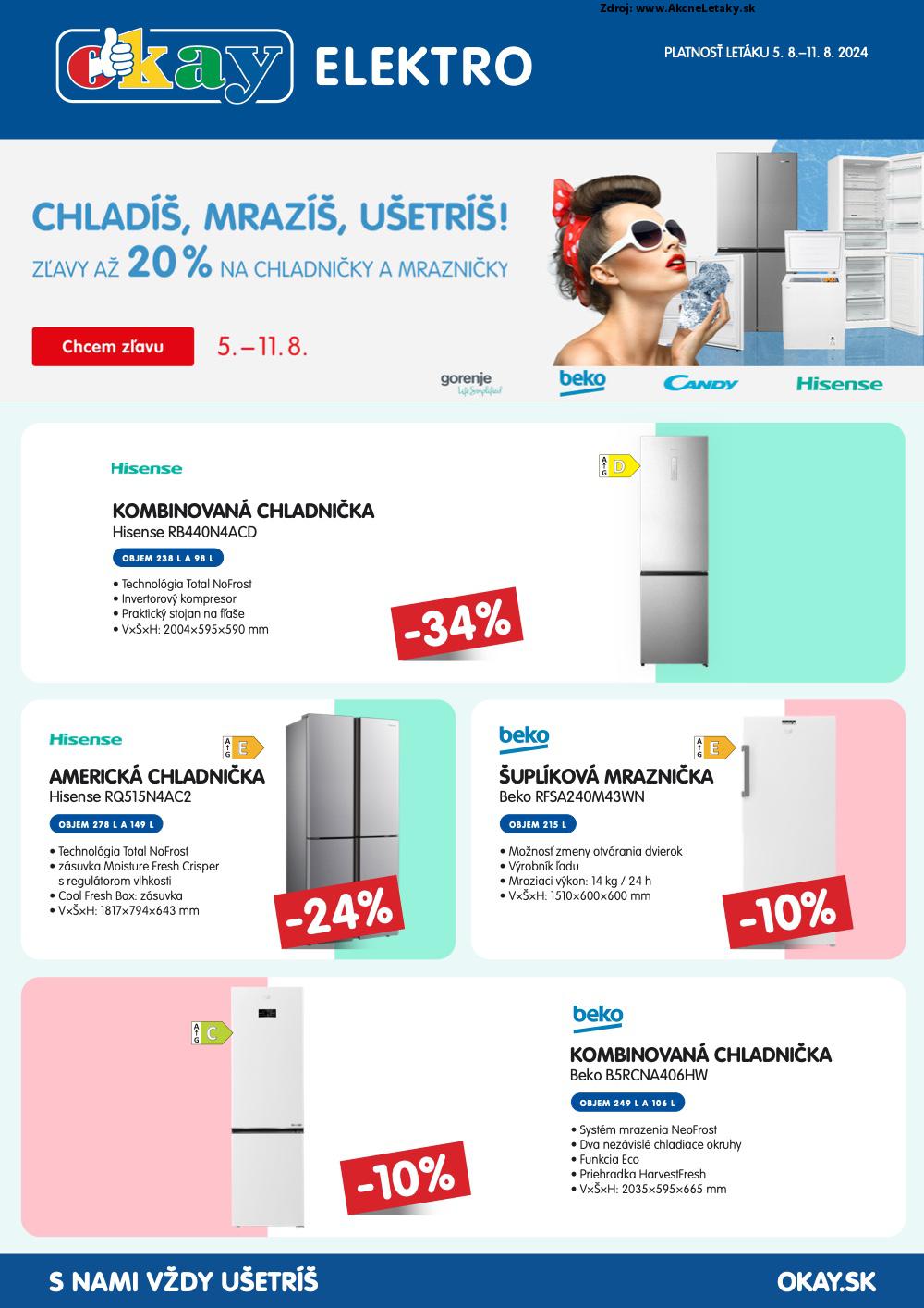 Leták Okay (5. 8. - 11. 8. 2024) - strana 1 z 2