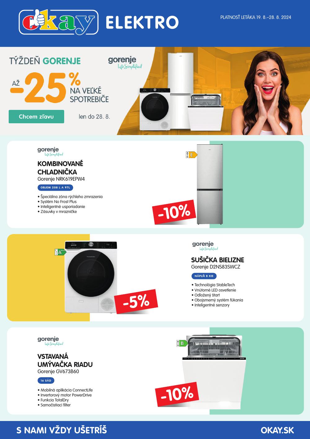 Leták Okay (19. 8. - 28. 8. 2024) - strana 1 z 1