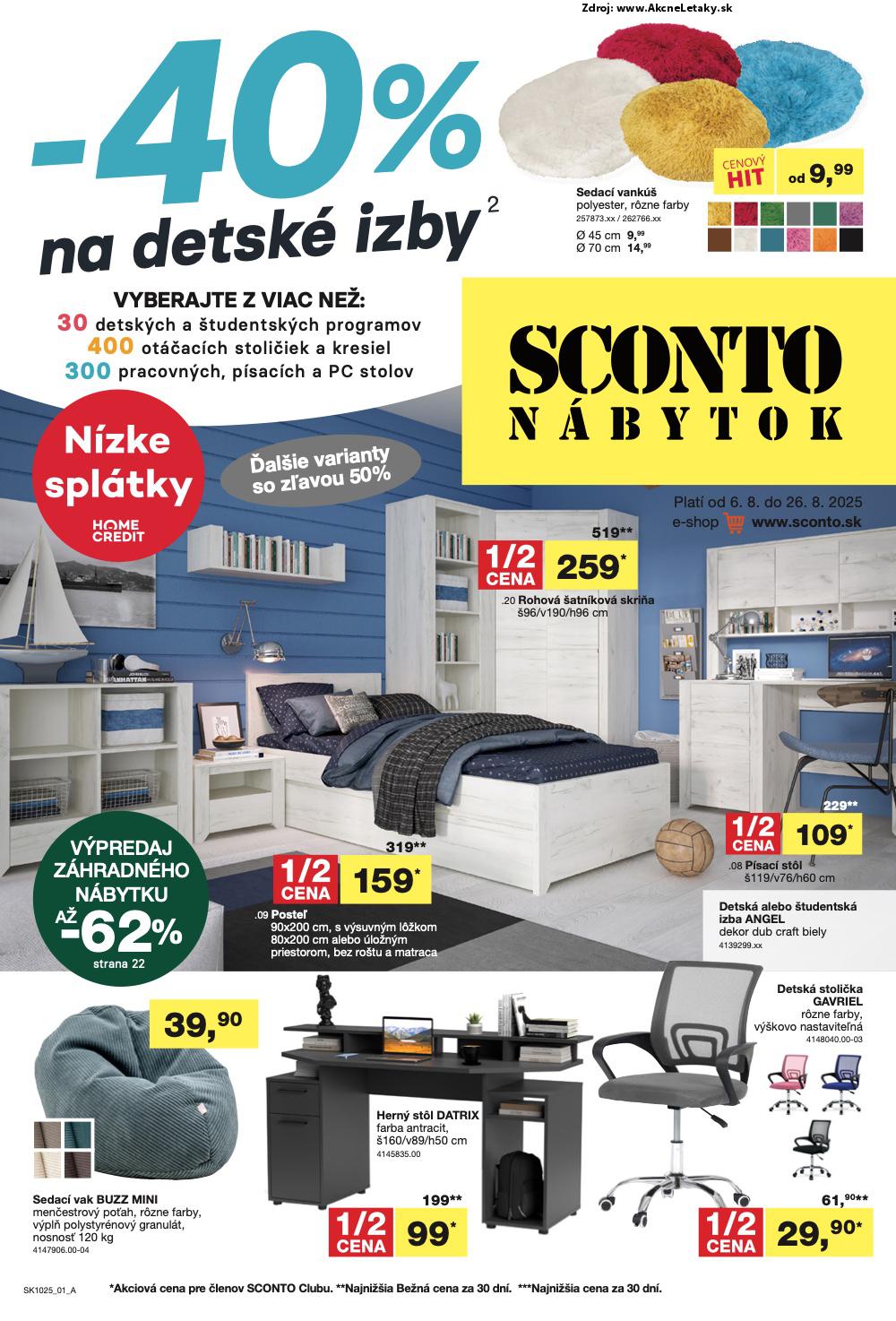 Leták Sconto (6. 8. - 26. 8. 2025) - strana 1 z 24