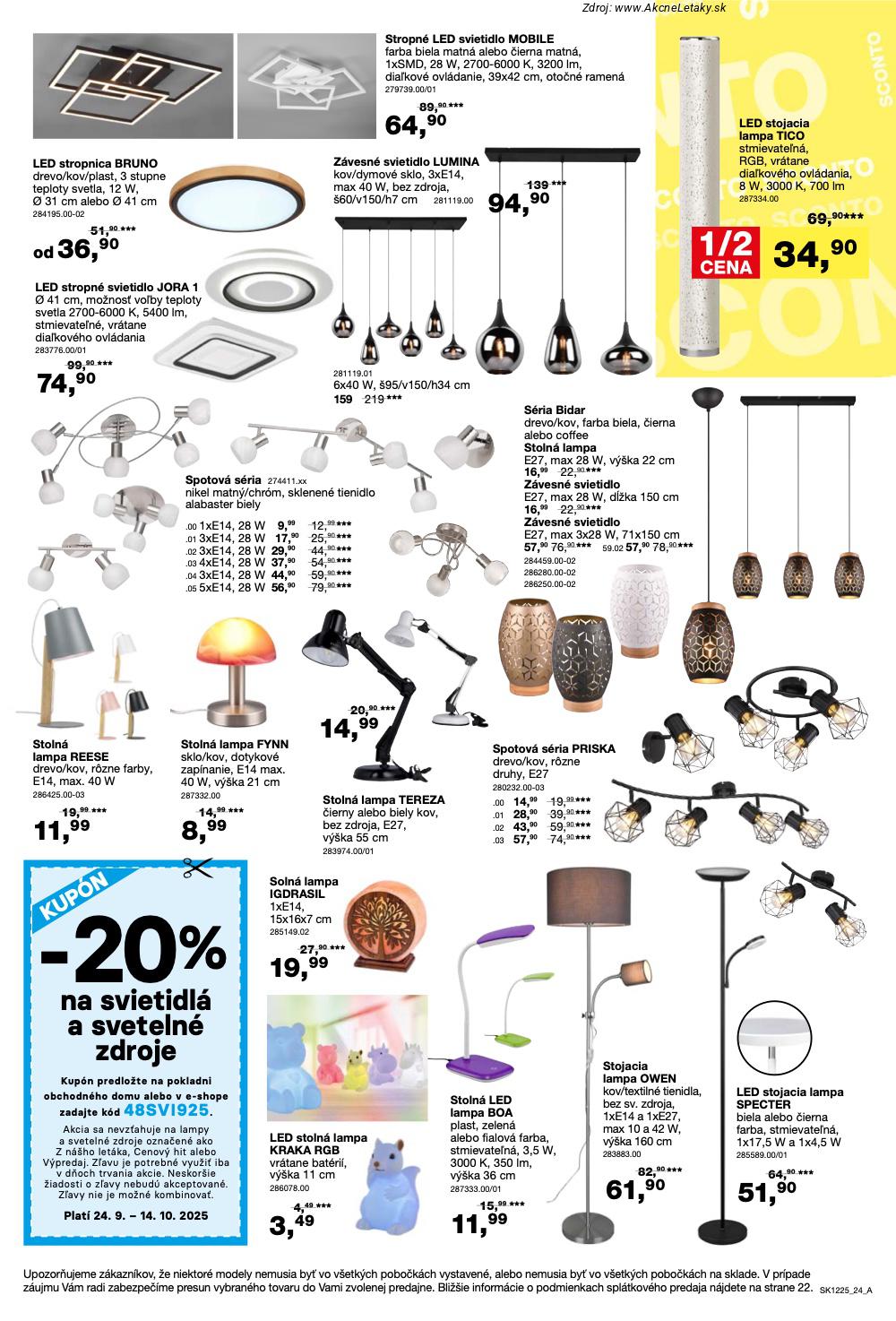 Leták Sconto (24. 9. - 14. 10. 2025) - strana 24 z 24