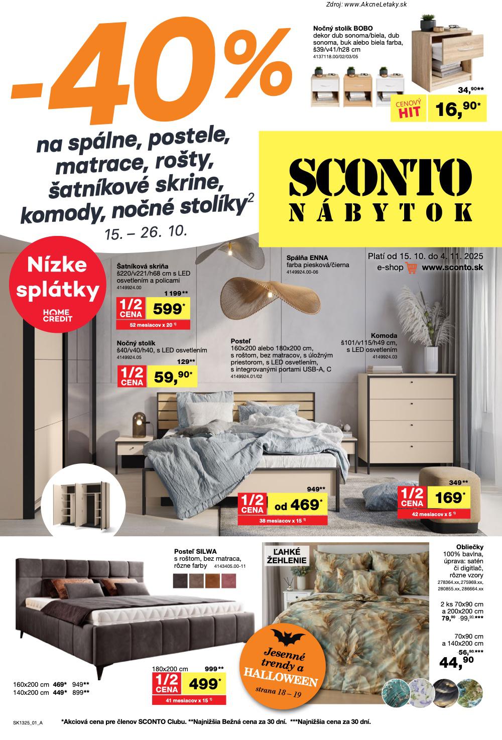 Leták Sconto (15. 10. - 4. 11. 2025) - strana 1 z 24