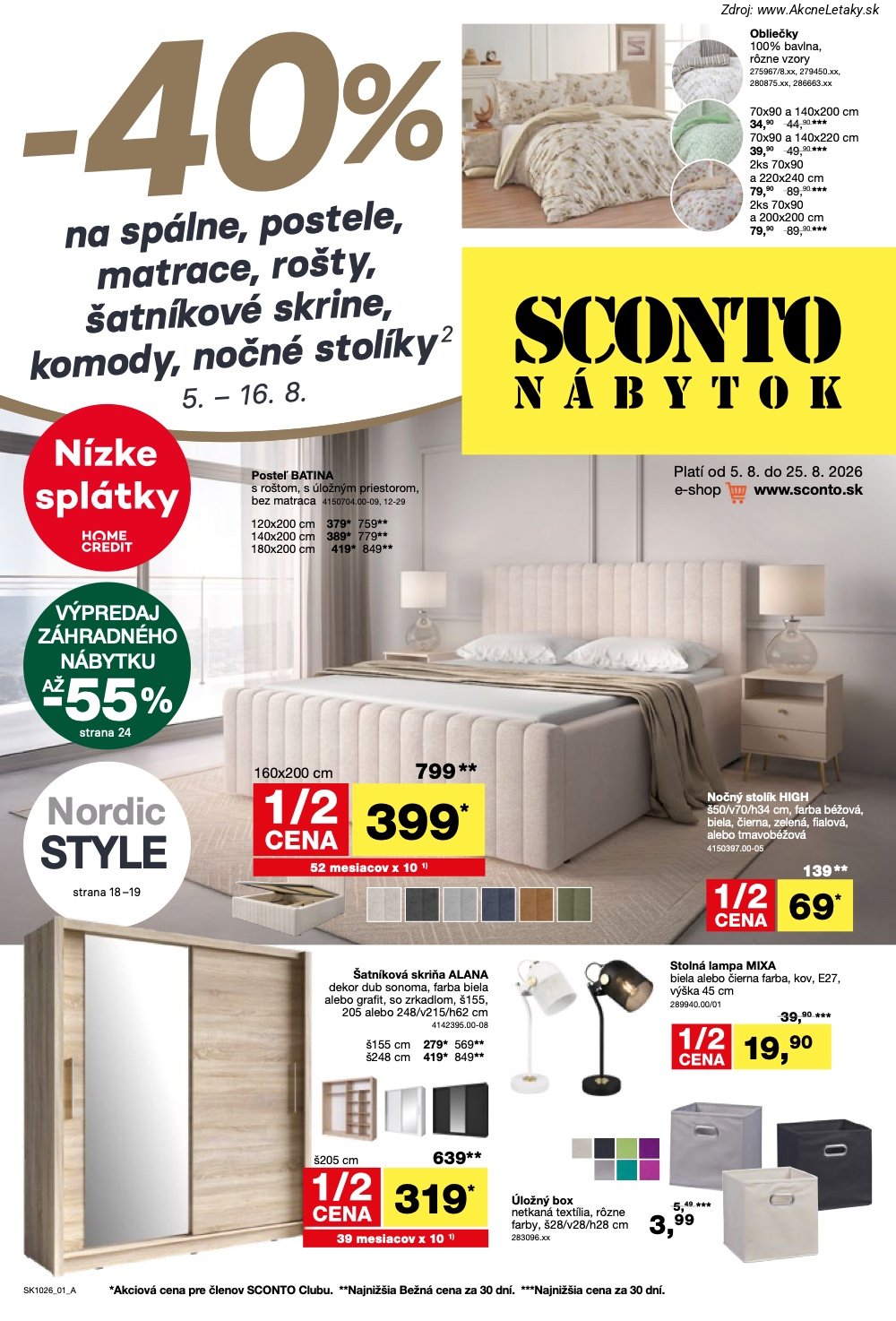 Leták Sconto (5. 8. - 25. 8. 2026) - strana 1 z 24