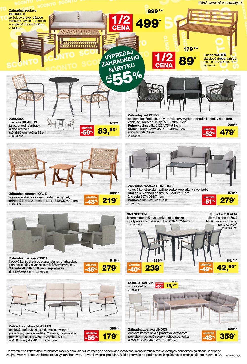 Leták Sconto (5. 8. - 25. 8. 2026) - strana 24 z 24