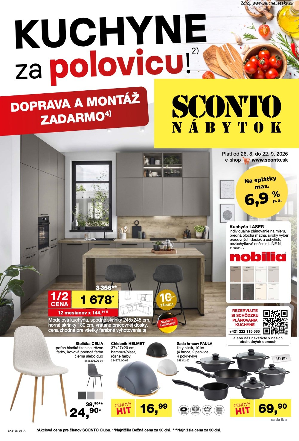 Leták Sconto (26. 8. - 22. 9. 2026) - strana 1 z 24