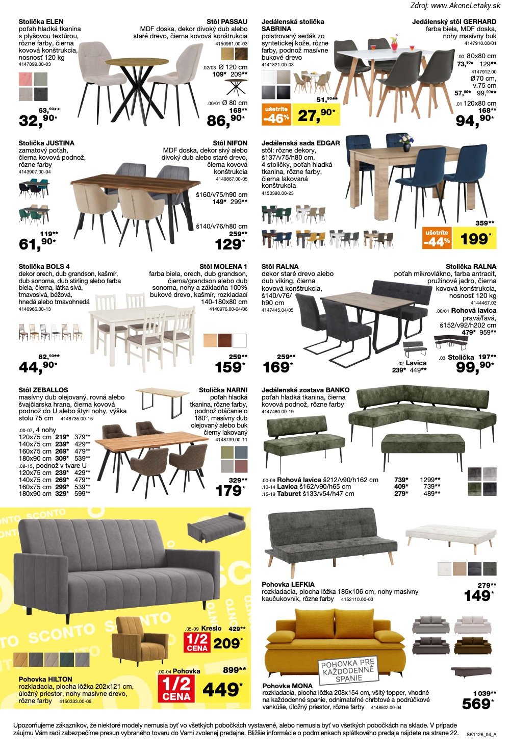 Leták Sconto (26. 8. - 22. 9. 2026) - strana 4 z 24
