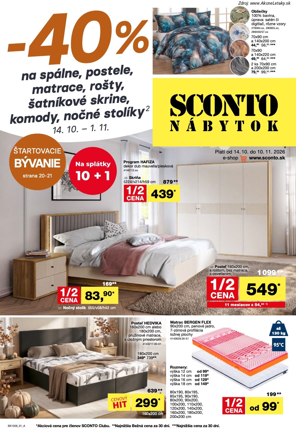 Leták Sconto (14. 10. - 10. 11. 2026) - strana 1 z 24