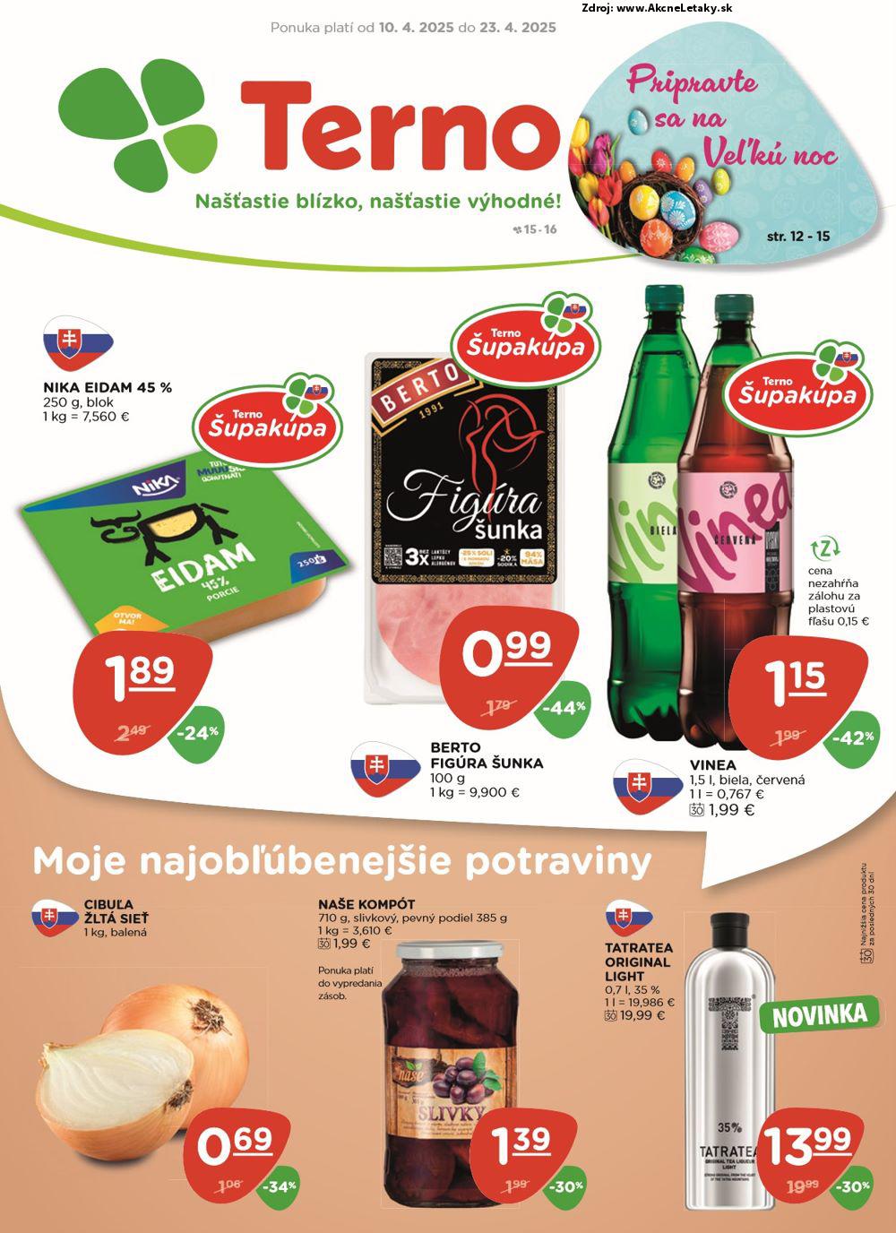 Leták TERNO (10. 4. - 23. 4. 2025) - strana 1 z 16