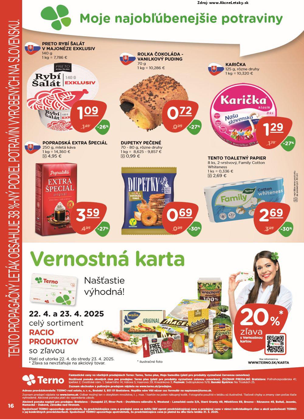 Leták TERNO (10. 4. - 23. 4. 2025) - strana 16 z 16