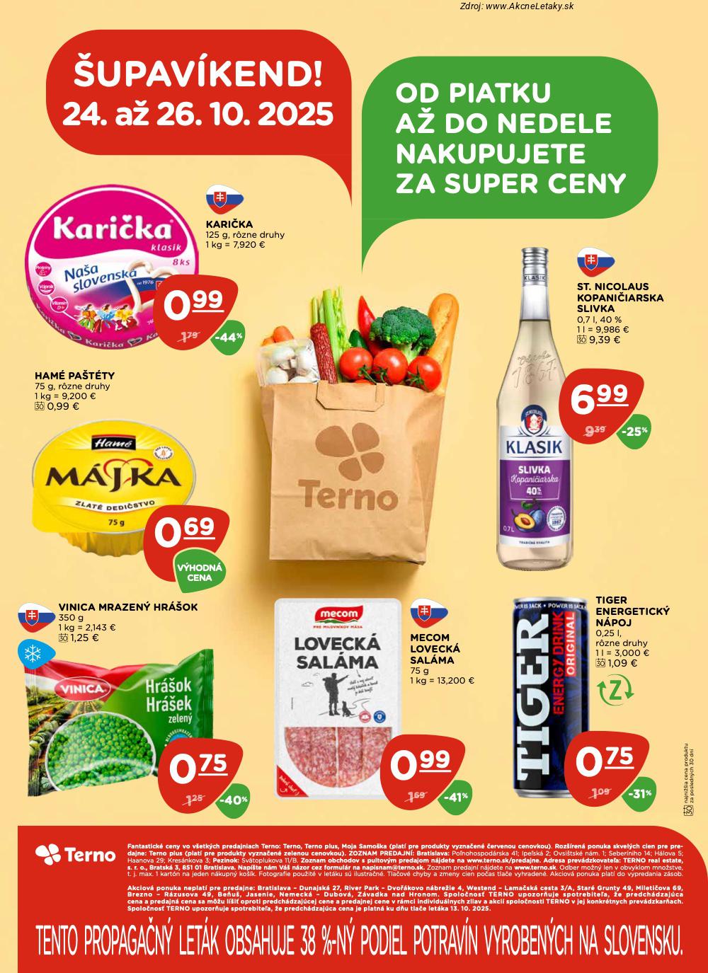 Leták TERNO (23. 10. - 29. 10. 2025) - strana 20 z 20