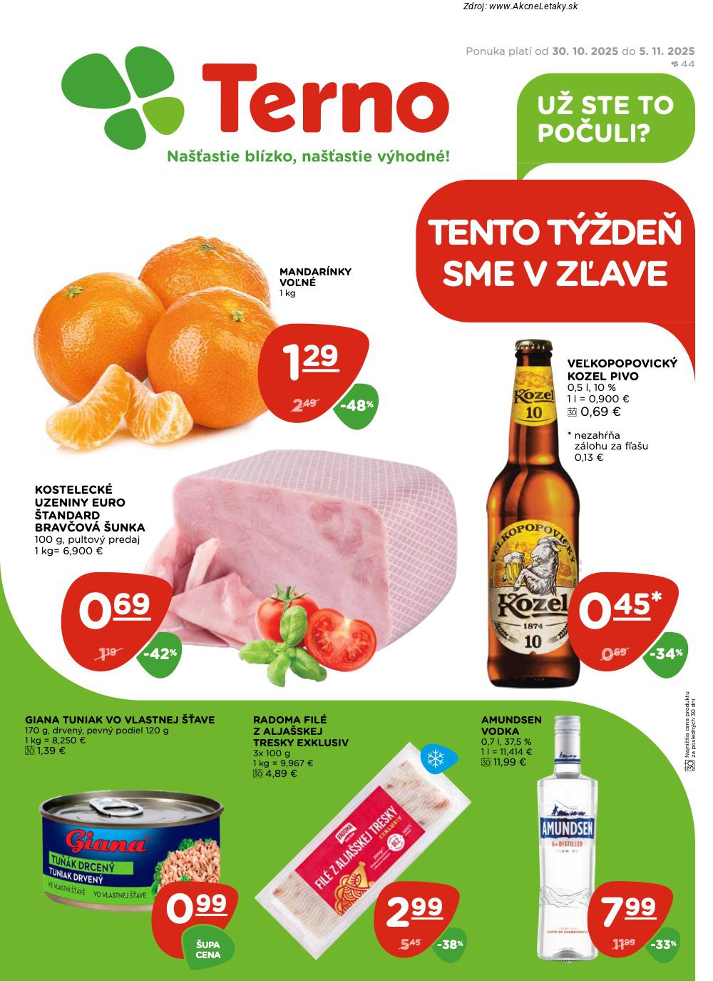 Leták TERNO (30. 10. - 5. 11. 2025) - strana 1 z 20