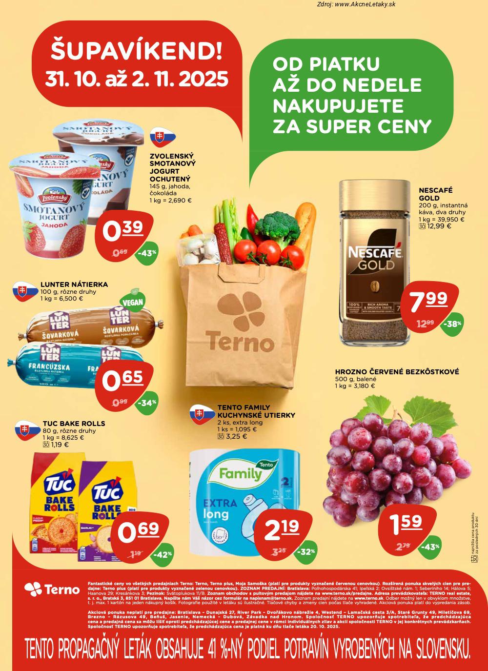 Leták TERNO (30. 10. - 5. 11. 2025) - strana 20 z 20