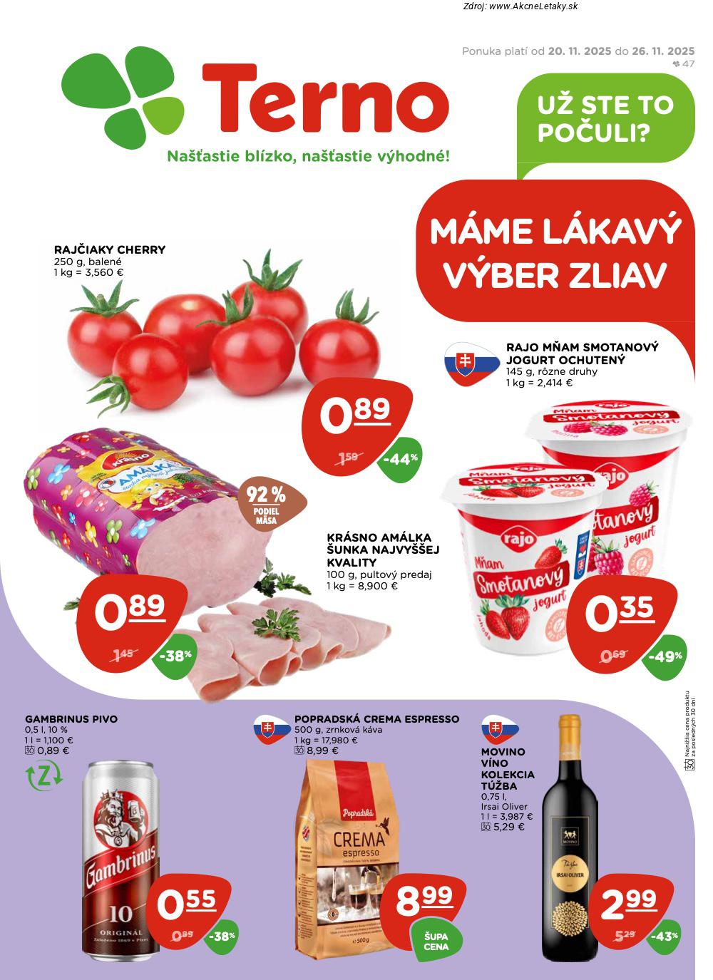 Leták TERNO (20. 11. - 26. 11. 2025) - strana 1 z 25