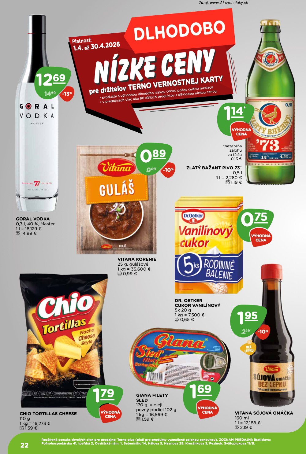 Leták TERNO (16. 4. - 22. 4. 2026) - strana 22 z 24