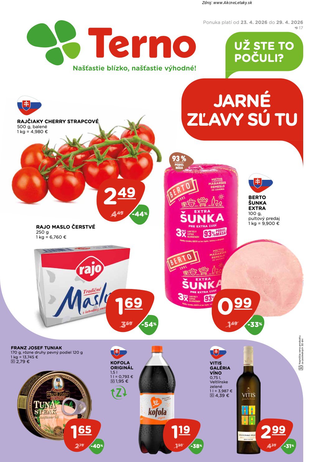 Leták TERNO - strana 1