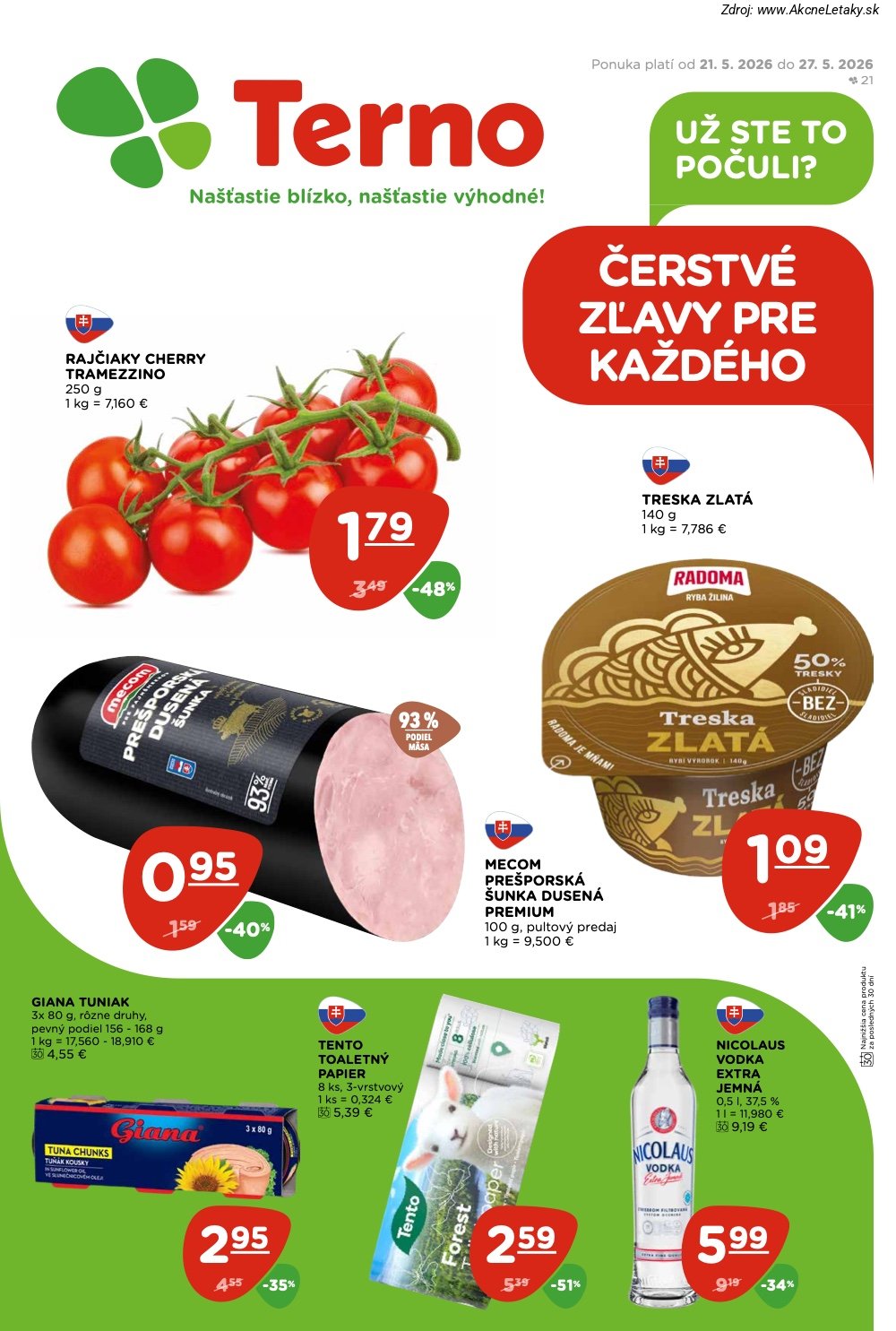 Leták TERNO (21. 5. - 27. 5. 2026) - strana 1 z 26