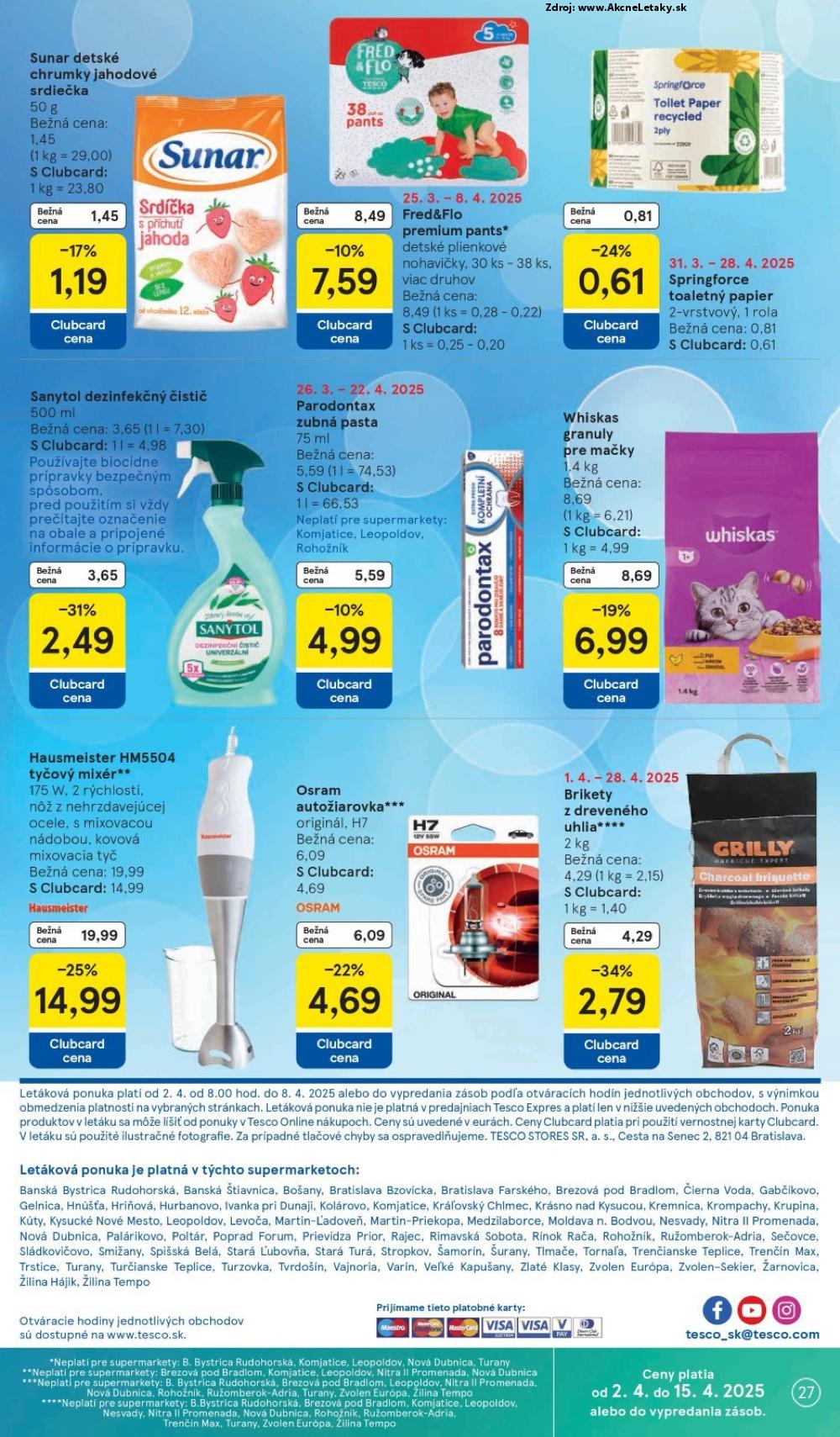 Leták Tesco (2. 4. - 8. 4. 2025) - strana 27 z 28