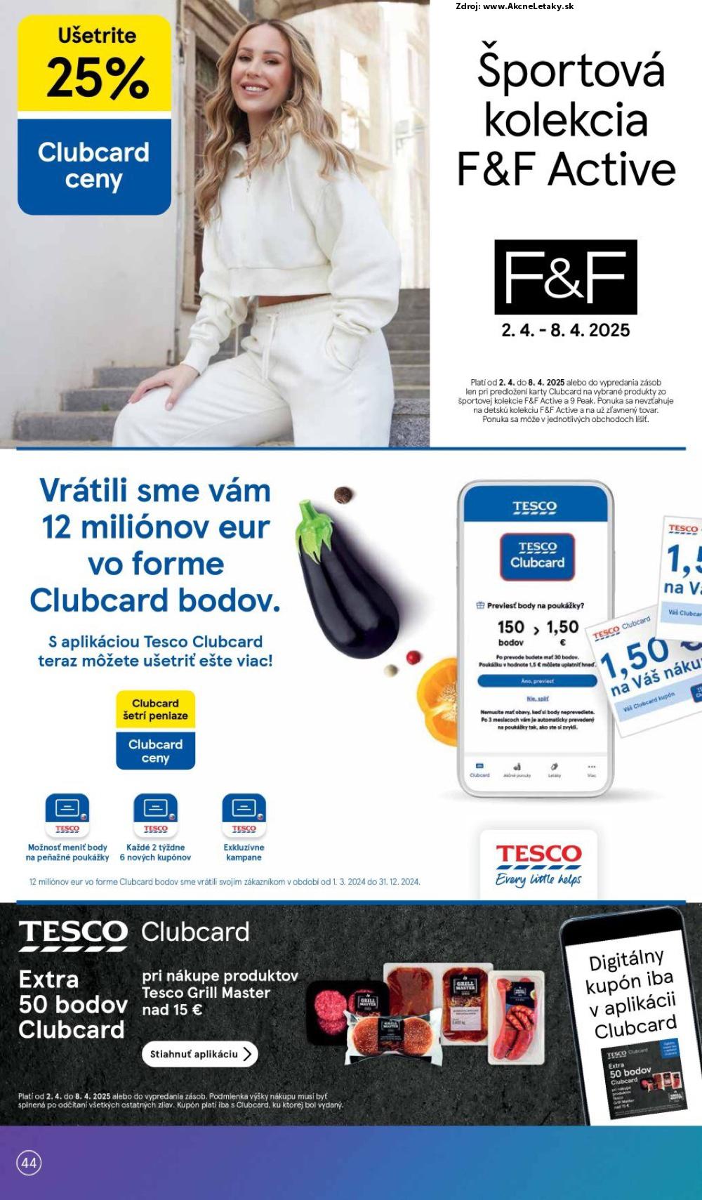 Leták Tesco (2. 4. - 8. 4. 2025) - strana 44 z 45