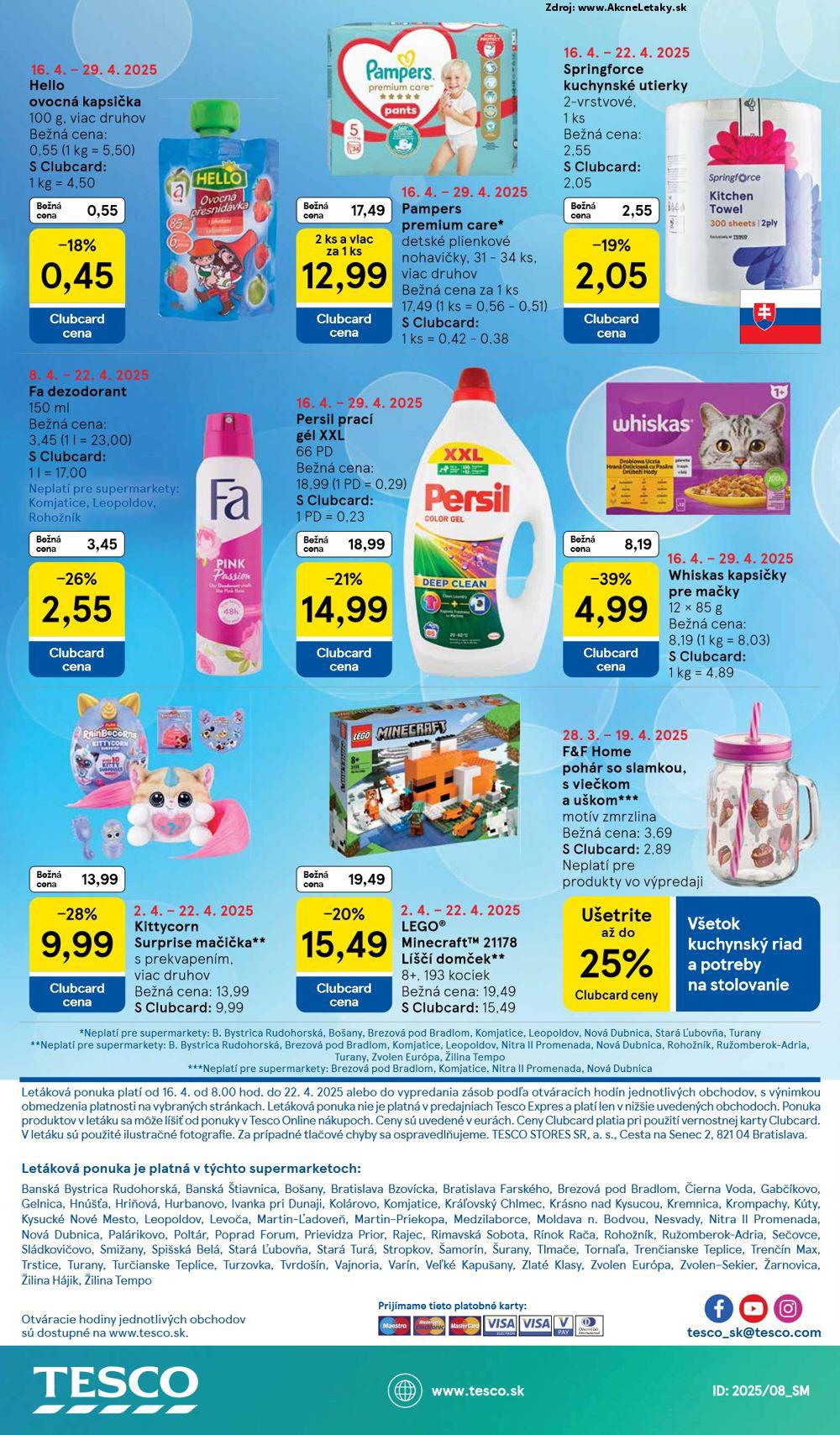 Leták Tesco (16. 4. - 22. 4. 2025) - strana 25 z 25