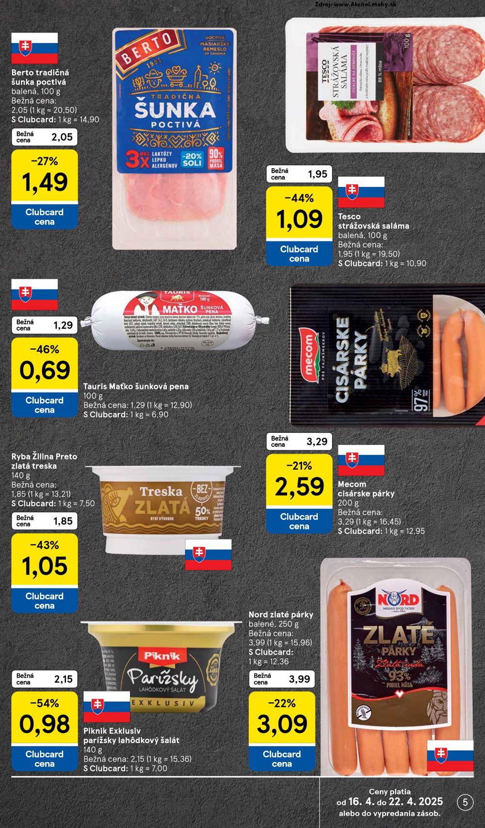 Leták Tesco (16. 4. - 22. 4. 2025) - strana 5 z 25