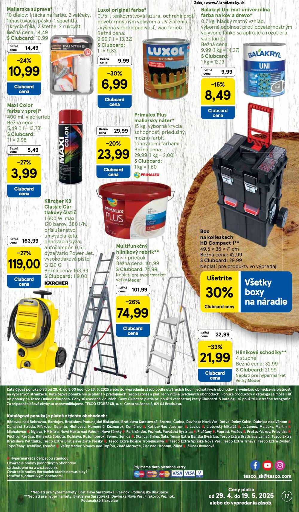 Leták Tesco (29. 4. - 26. 5. 2025) - strana 17 z 19
