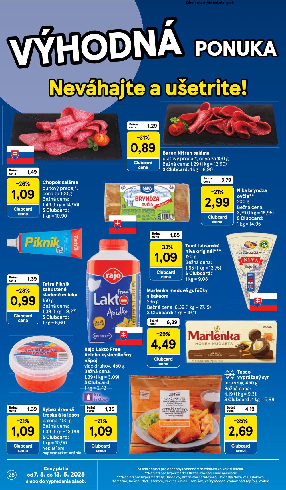 Leták Tesco (7. 5. - 13. 5. 2025) - strana 28 z 48