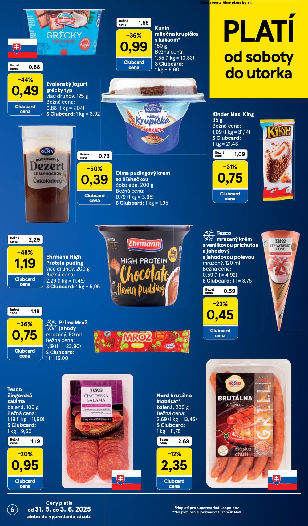 Leták Tesco (28. 5. - 3. 6. 2025) - strana 6 z 28