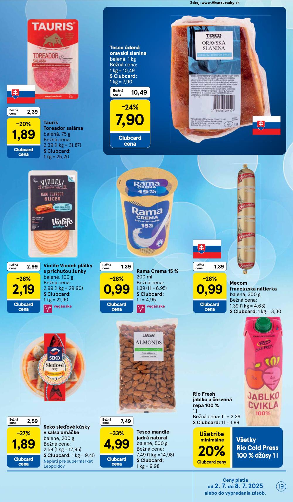 Leták Tesco (2. 7. - 8. 7. 2025) - strana 19 z 24