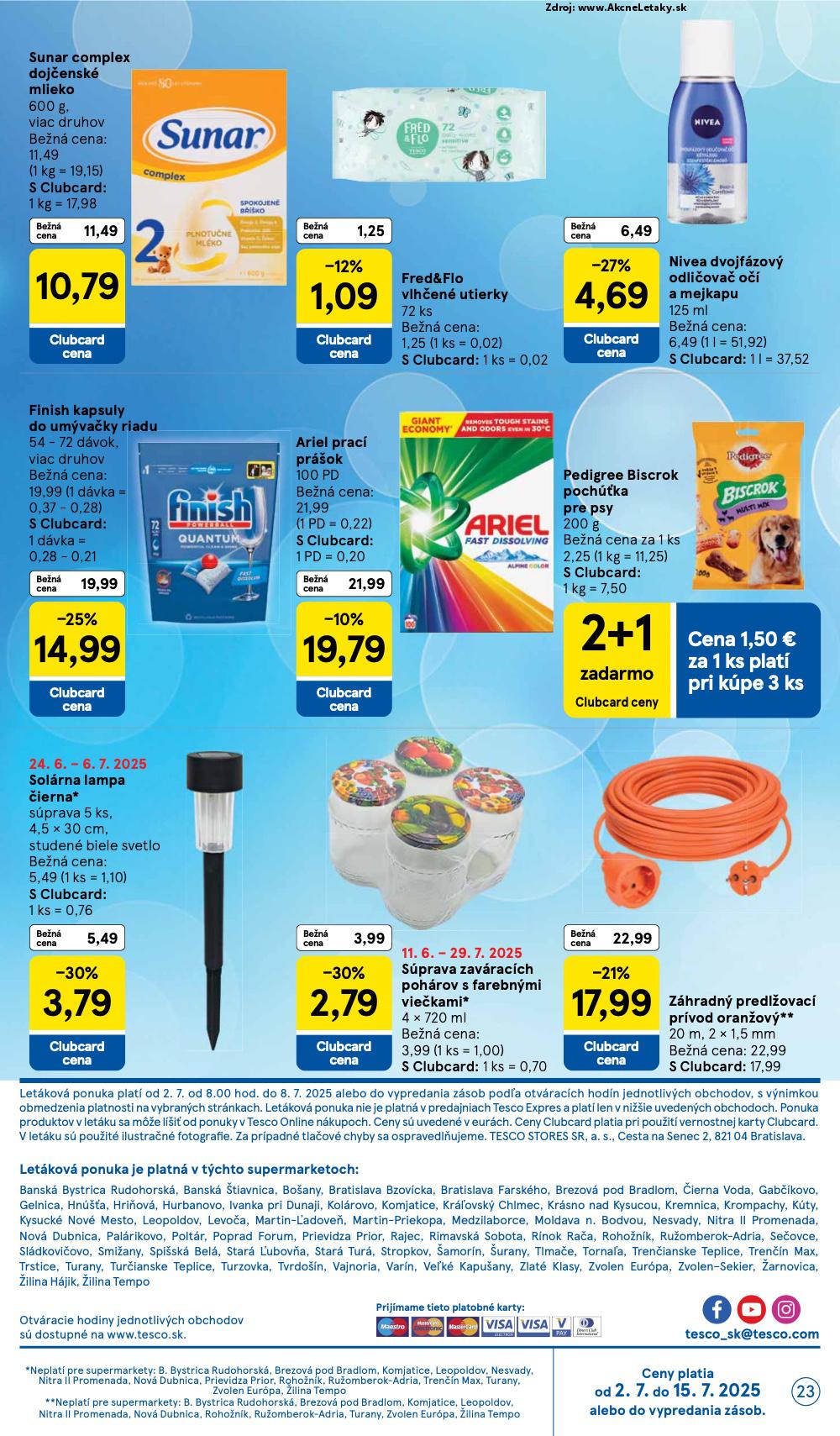 Leták Tesco (2. 7. - 8. 7. 2025) - strana 23 z 24