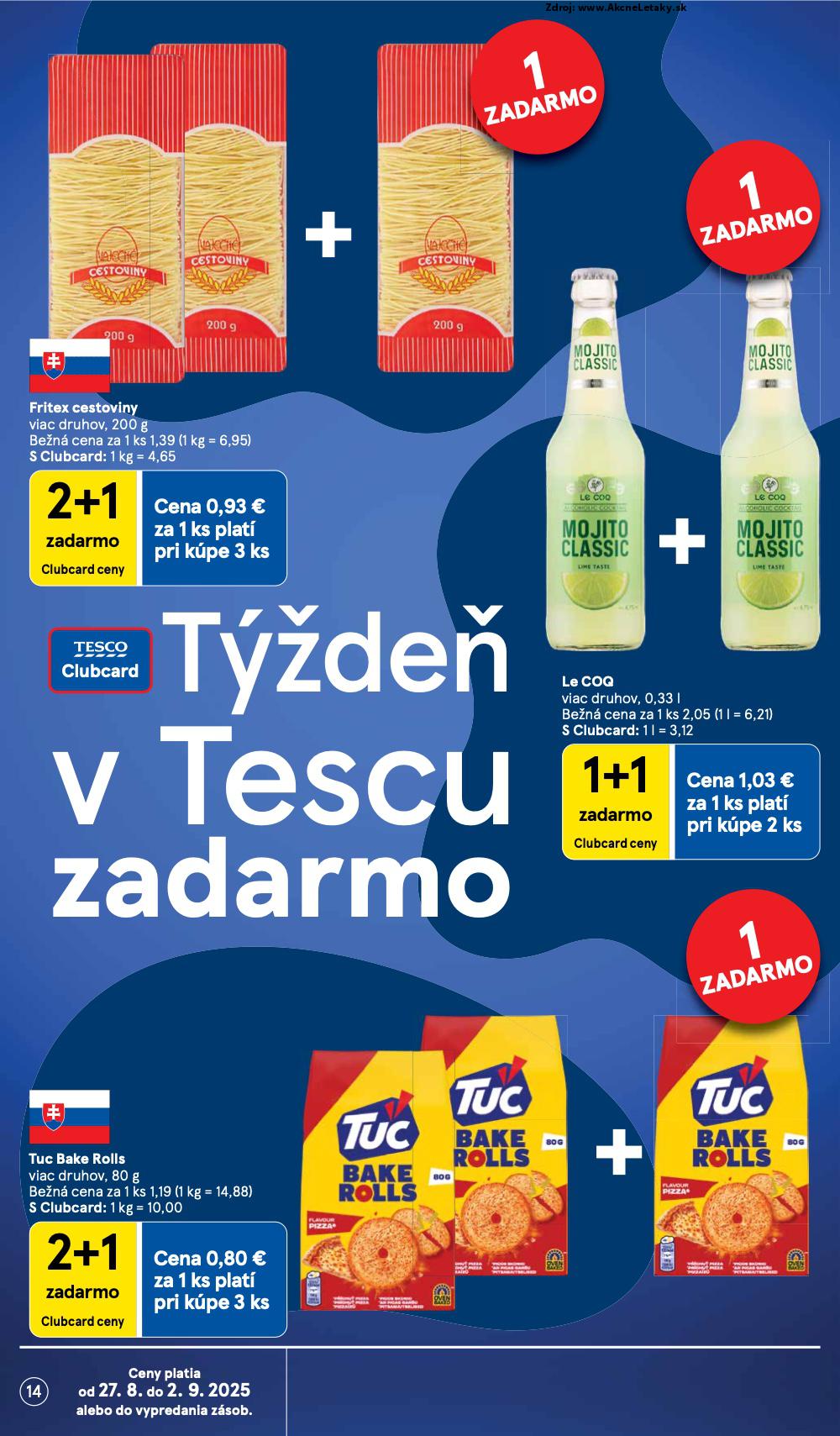 Leták Tesco (27. 8. - 2. 9. 2025) - strana 14 z 37