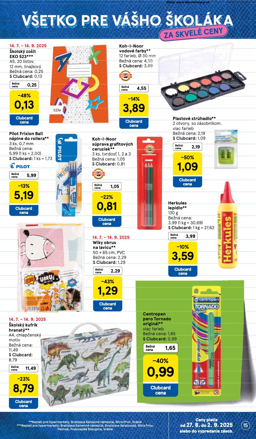 Leták Tesco (27. 8. - 2. 9. 2025) - strana 15 z 37