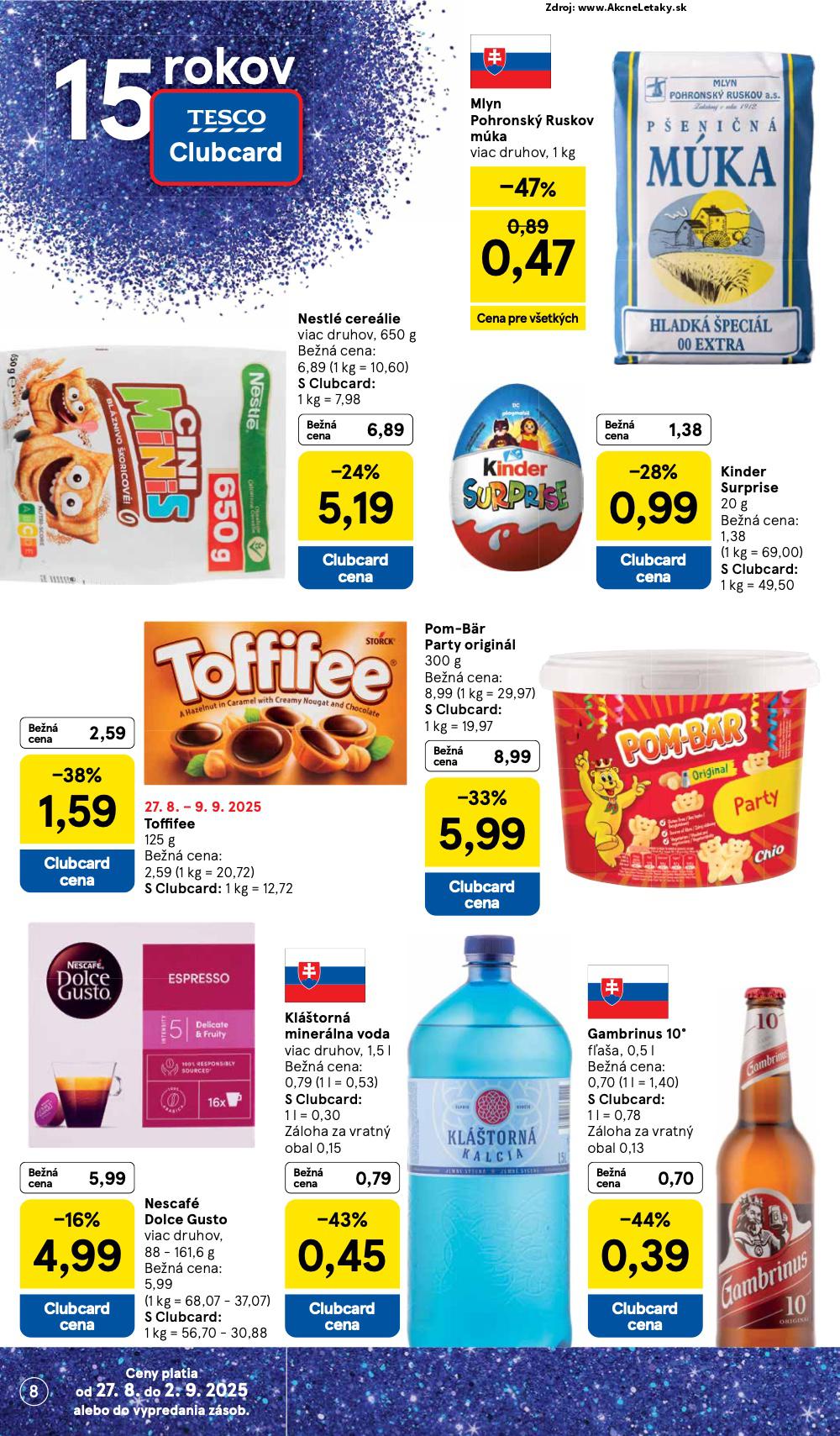 Leták Tesco (27. 8. - 2. 9. 2025) - strana 8 z 37