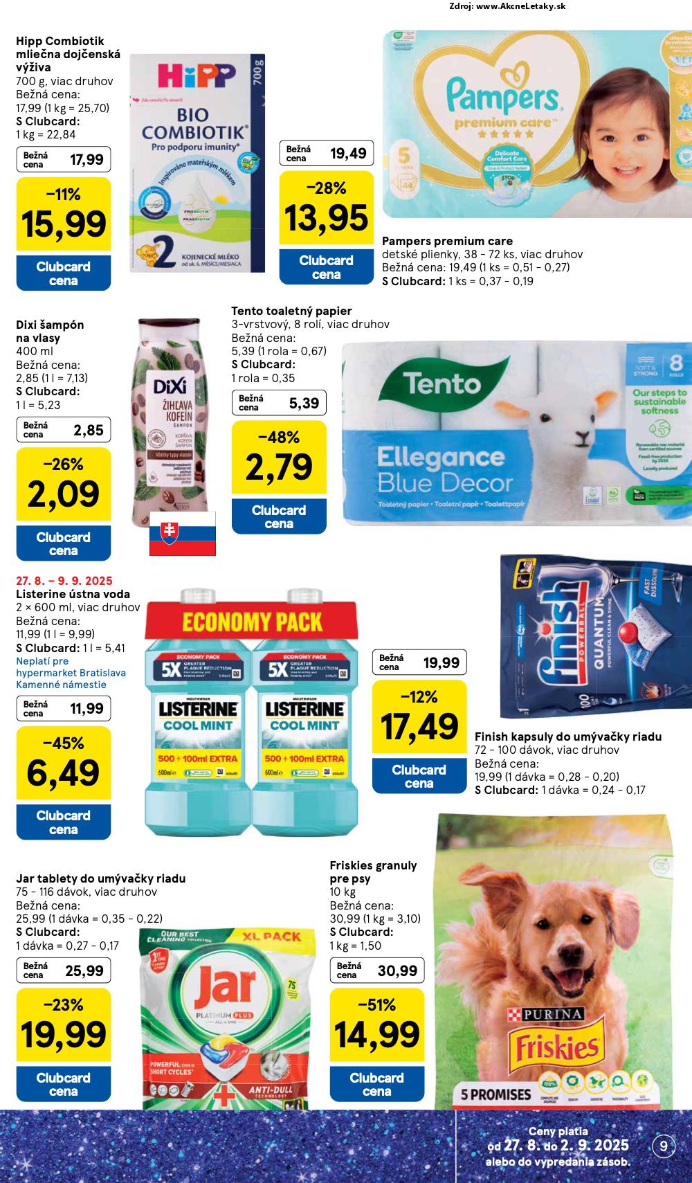 Leták Tesco (27. 8. - 2. 9. 2025) - strana 9 z 37
