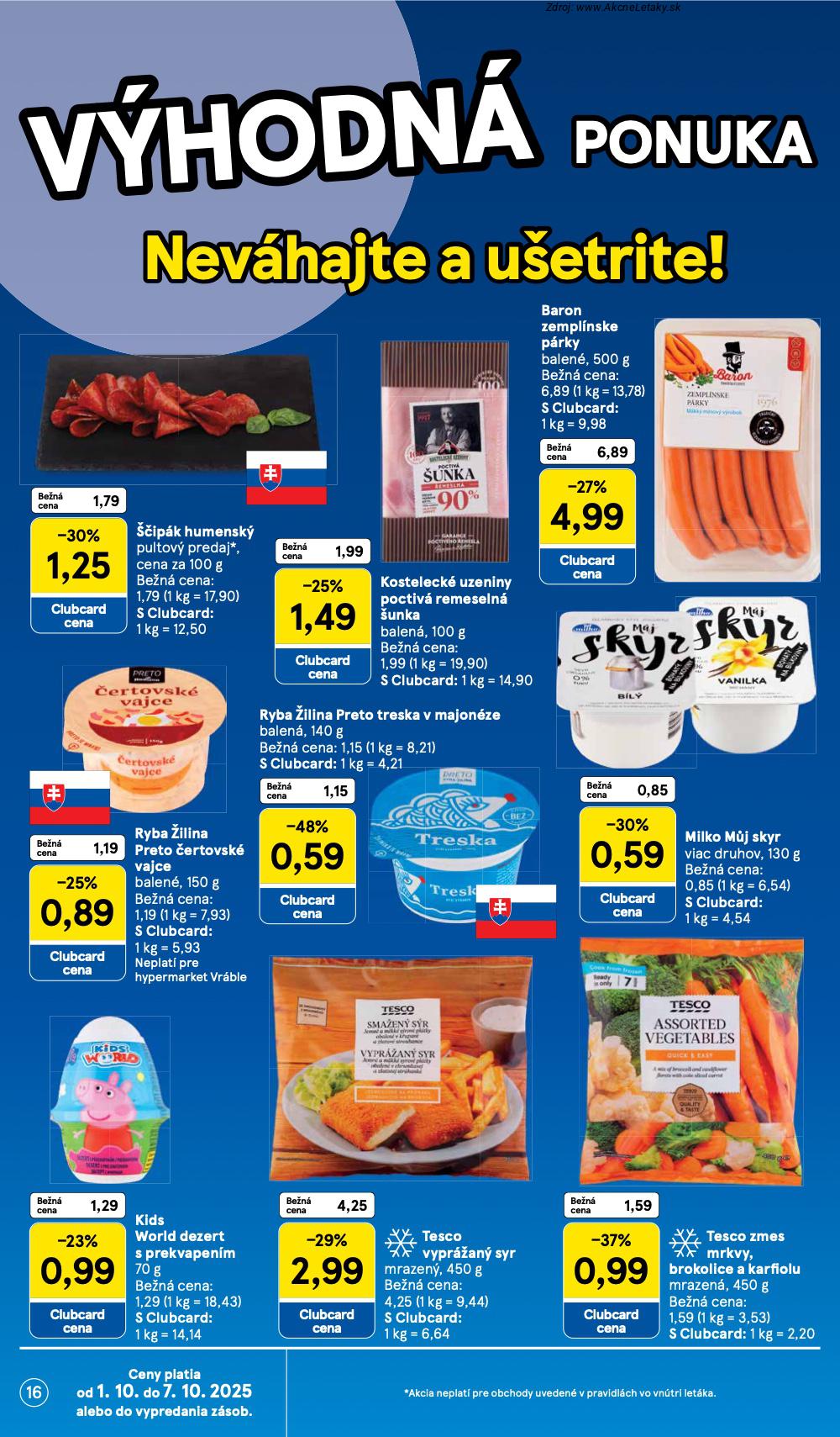 Leták Tesco (1. 10. - 7. 10. 2025) - strana 16 z 33
